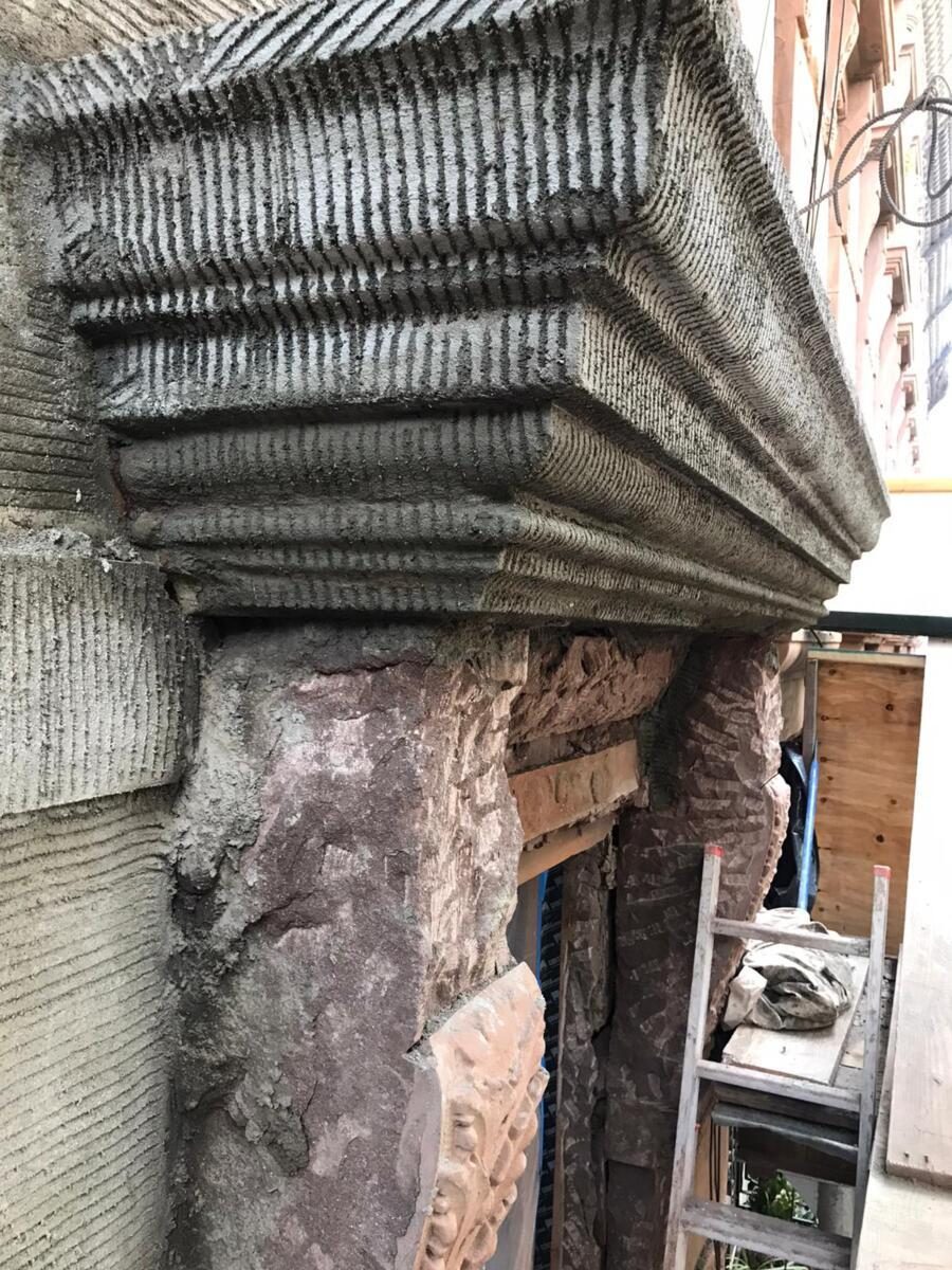 Brownstone restoration by Express Construction